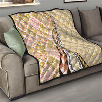 Aloha Vintage Palaka Floral Hawaiian Quilt Quilt Melemele Motif - Polynesian Pride