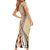 Aloha Vintage Palaka Floral Hawaiian Quilt Short Sleeve Bodycon Dress Melemele Motif - Polynesian Pride