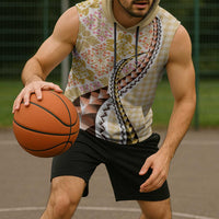 Aloha Vintage Palaka Floral Hawaiian Quilt Sleeveless Hoodie Melemele Motif - Polynesian Pride