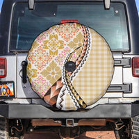 Aloha Vintage Palaka Floral Hawaiian Quilt Spare Tire Cover Melemele Motif - Polynesian Pride