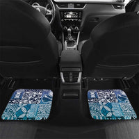 Aloha Vintage Plumeria Hawaiian Tapa Pattern Car Mats Blue Hawaiian Tapa Pattern - Polynesian Pride