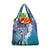 Aloha Vintage Plumeria Hawaiian Tapa Pattern Grocery Bag Blue Hawaiian Tapa Pattern - Polynesian Pride