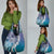 Aloha Vintage Plumeria Hawaiian Tapa Pattern Grocery Bag Blue Hawaiian Tapa Pattern - Polynesian Pride