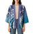 Aloha Vintage Plumeria Hawaiian Tapa Pattern Kimono Blue Hawaiian Tapa Pattern - Polynesian Pride