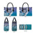 Aloha Vintage Plumeria Hawaiian Tapa Pattern Leather Bag Blue Hawaiian Tapa Pattern - Polynesian Pride