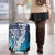 Aloha Vintage Plumeria Hawaiian Tapa Pattern Luggage Cover Blue Hawaiian Tapa Pattern - Polynesian Pride