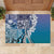 Aloha Vintage Plumeria Hawaiian Tapa Pattern Rubber Doormat Blue Hawaiian Tapa Pattern - Polynesian Pride
