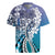 Aloha Vintage Plumeria Hawaiian Tapa Pattern Rugby Jersey Blue Hawaiian Tapa Pattern - Polynesian Pride