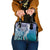Aloha Vintage Plumeria Hawaiian Tapa Pattern Shoulder Handbag Blue Hawaiian Tapa Pattern - Polynesian Pride