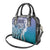 Aloha Vintage Plumeria Hawaiian Tapa Pattern Shoulder Handbag Blue Hawaiian Tapa Pattern - Polynesian Pride