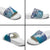 Aloha Vintage Plumeria Hawaiian Tapa Pattern Slide Sandals Blue Hawaiian Tapa Pattern - Polynesian Pride