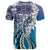 Aloha Vintage Plumeria Hawaiian Tapa Pattern T Shirt Blue Hawaiian Tapa Pattern - Polynesian Pride