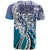 Aloha Vintage Plumeria Hawaiian Tapa Pattern T Shirt Blue Hawaiian Tapa Pattern - Polynesian Pride