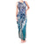 Aloha Vintage Plumeria Hawaiian Tapa Pattern Tank Maxi Dress Blue Hawaiian Tapa Pattern - Polynesian Pride