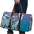 Aloha Vintage Plumeria Hawaiian Tapa Pattern Travel Bag Blue Hawaiian Tapa Pattern - Polynesian Pride