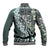 Aloha Vintage Plumeria Hawaiian Tapa Pattern Baseball Jacket Dark Turquoise Hawaiian Tapa Pattern - Polynesian Pride