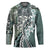 Aloha Vintage Plumeria Hawaiian Tapa Pattern Hockey Jersey Dark Turquoise Hawaiian Tapa Pattern - Polynesian Pride