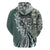 Aloha Vintage Plumeria Hawaiian Tapa Pattern Hoodie Dark Turquoise Hawaiian Tapa Pattern - Polynesian Pride