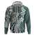 Aloha Vintage Plumeria Hawaiian Tapa Pattern Hoodie Dark Turquoise Hawaiian Tapa Pattern - Polynesian Pride