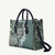 Aloha Vintage Plumeria Hawaiian Tapa Pattern Leather Bag Dark Turquoise Hawaiian Tapa Pattern - Polynesian Pride