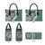 Aloha Vintage Plumeria Hawaiian Tapa Pattern Leather Bag Dark Turquoise Hawaiian Tapa Pattern - Polynesian Pride