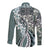 Aloha Vintage Plumeria Hawaiian Tapa Pattern Long Sleeve Button Shirt Dark Turquoise Hawaiian Tapa Pattern - Polynesian Pride
