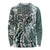 Aloha Vintage Plumeria Hawaiian Tapa Pattern Long Sleeve Shirt Dark Turquoise Hawaiian Tapa Pattern - Polynesian Pride