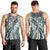 Aloha Vintage Plumeria Hawaiian Tapa Pattern Men Tank Top Dark Turquoise Hawaiian Tapa Pattern - Polynesian Pride