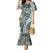 Aloha Vintage Plumeria Hawaiian Tapa Pattern Mermaid Dress Dark Turquoise Hawaiian Tapa Pattern - Polynesian Pride