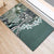 Aloha Vintage Plumeria Hawaiian Tapa Pattern Rubber Doormat Dark Turquoise Hawaiian Tapa Pattern - Polynesian Pride