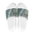 Aloha Vintage Plumeria Hawaiian Tapa Pattern Slide Sandals Dark Turquoise Hawaiian Tapa Pattern - Polynesian Pride