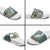 Aloha Vintage Plumeria Hawaiian Tapa Pattern Slide Sandals Dark Turquoise Hawaiian Tapa Pattern - Polynesian Pride