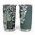 Aloha Vintage Plumeria Hawaiian Tapa Pattern Tumbler Cup Dark Turquoise Hawaiian Tapa Pattern - Polynesian Pride