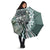 Aloha Vintage Plumeria Hawaiian Tapa Pattern Umbrella Dark Turquoise Hawaiian Tapa Pattern - Polynesian Pride