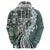 Aloha Vintage Plumeria Hawaiian Tapa Pattern Zip Hoodie Dark Turquoise Hawaiian Tapa Pattern - Polynesian Pride