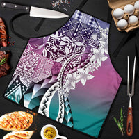 Aloha Vintage Plumeria Hawaiian Tapa Pattern Apron Gradient Hawaiian Tapa Pattern - Polynesian Pride