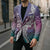 Aloha Vintage Plumeria Hawaiian Tapa Pattern Blazer Gradient Hawaiian Tapa Pattern - Polynesian Pride
