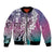 Aloha Vintage Plumeria Hawaiian Tapa Pattern Bomber Jacket Gradient Hawaiian Tapa Pattern - Polynesian Pride