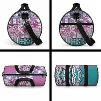 Aloha Vintage Plumeria Hawaiian Tapa Pattern Duffle Bag Gradient Hawaiian Tapa Pattern LT9 - Polynesian Pride