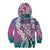 Aloha Vintage Plumeria Hawaiian Tapa Pattern Kid Hoodie Gradient Hawaiian Tapa Pattern - Polynesian Pride