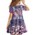 Aloha Vintage Plumeria Hawaiian Tapa Pattern Kid Short Sleeve Dress Gradient Hawaiian Tapa Pattern - Polynesian Pride