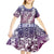 Aloha Vintage Plumeria Hawaiian Tapa Pattern Kid Short Sleeve Dress Gradient Hawaiian Tapa Pattern - Polynesian Pride