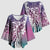 Aloha Vintage Plumeria Hawaiian Tapa Pattern Kimono Sleeve Blouse Gradient Hawaiian Tapa Pattern - Polynesian Pride