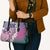 Aloha Vintage Plumeria Hawaiian Tapa Pattern Leather Bag Gradient Hawaiian Tapa Pattern - Polynesian Pride