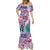Aloha Vintage Plumeria Hawaiian Tapa Pattern Mermaid Dress Gradient Hawaiian Tapa Pattern - Polynesian Pride