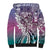 Aloha Vintage Plumeria Hawaiian Tapa Pattern Sherpa Hoodie Gradient Hawaiian Tapa Pattern - Polynesian Pride