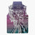 Aloha Vintage Plumeria Hawaiian Tapa Pattern Sleeveless Puffer Jacket Gradient Hawaiian Tapa Pattern - Polynesian Pride