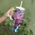 Aloha Vintage Plumeria Hawaiian Tapa Pattern Tumbler With Handle Gradient Hawaiian Tapa Pattern - Polynesian Pride