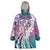 Aloha Vintage Plumeria Hawaiian Tapa Pattern Wearable Blanket Hoodie Gradient Hawaiian Tapa Pattern - Polynesian Pride