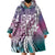 Aloha Vintage Plumeria Hawaiian Tapa Pattern Wearable Blanket Hoodie Gradient Hawaiian Tapa Pattern - Polynesian Pride